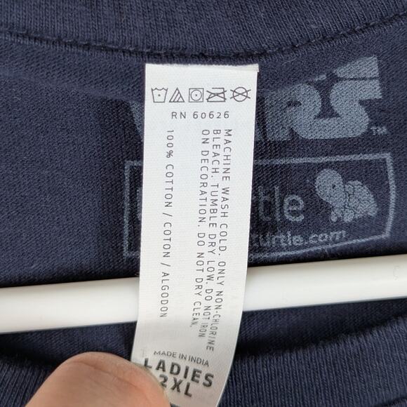 Star Wars TeeTurtle 2XL Women’s Ahsoka Tano Graphic Tee Navy Blue Licensed Shirt - Picture 4 of 5